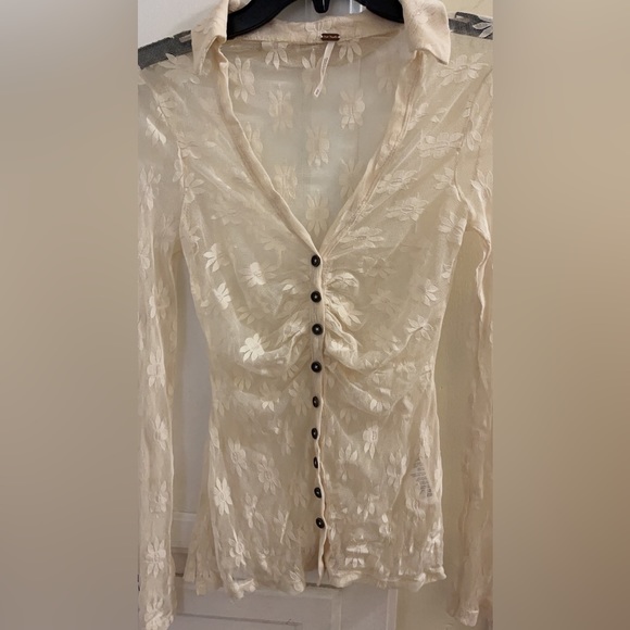 Free People Tops - Free People Floral Lace Top